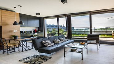 living room - view of the city